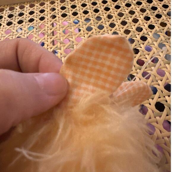 Vintage Knickerbocker 11 D2 Mini 5” Bunny with Orange Plaid Ears. Rare-Read - Picture 4 of 10